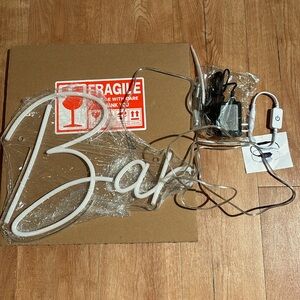 Brand new light up custom Bar cart sign